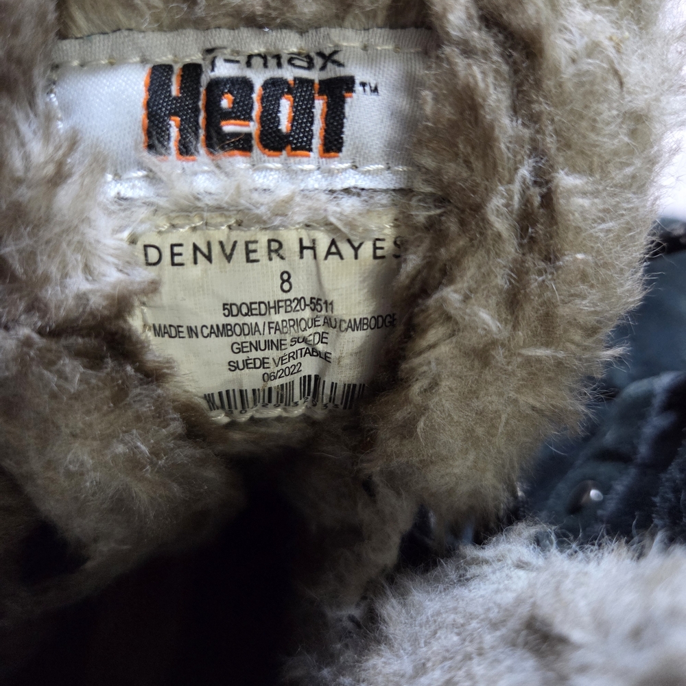 Denver Hayes Black Winter Boots with Fur Lining - Picture 5 of 8